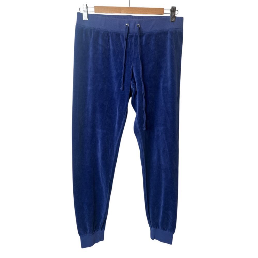 Juicy Couture Cobalt Blue Velour Cotton Blend Jogger Pants Women's Size S